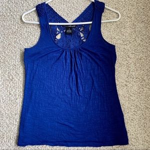 Willi Smith blue embellished back tank